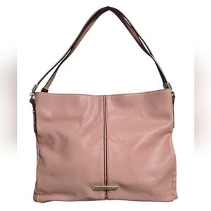Anne Klein Large Pink Vegan Leather Shoulder Bag